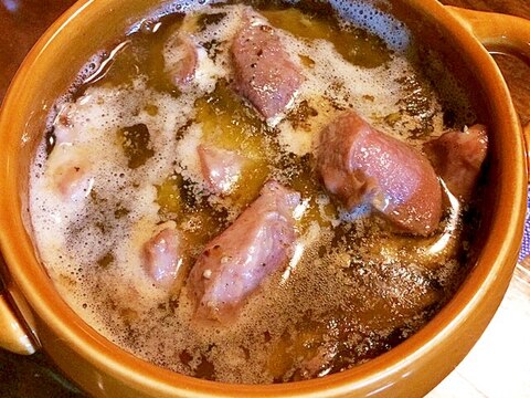 居酒屋メニュー☆砂肝のアヒージョ